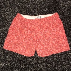 coral old navy shorts; only worn once